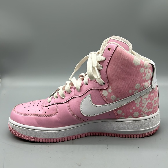 Nike Air Force 1 Perfect Pink White Floral High Top Sneakers 334031-611 Size 9 - Picture 8 of 11